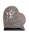 PLAQUE GRANIT COEUR 30X30 INOX ROSE