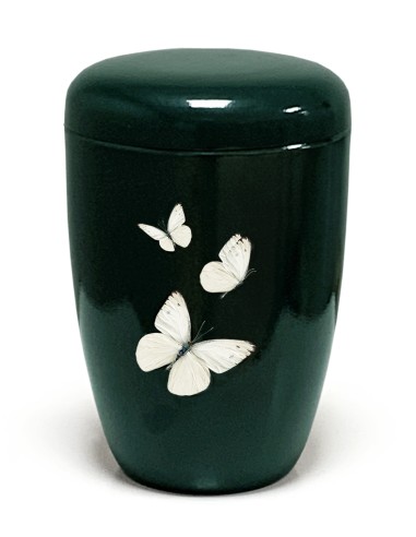URNE METAL DECOR PAPILLONS 4L - 17x25CM