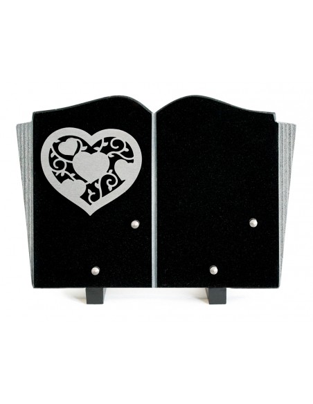 PLAQUE GRANIT 20X30 INOX COEUR