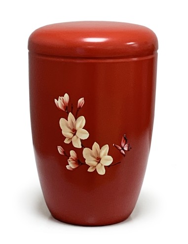 URNE METAL DECOR FLEURS 4L - 17x25CM