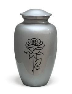 URNE ALUMINIUM DECOR ROSE...