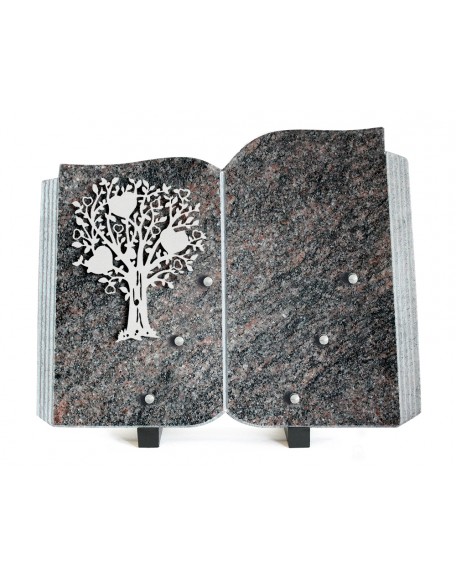 PLAQUE GRANIT LIVRE 25X35CM INOX ARBRE