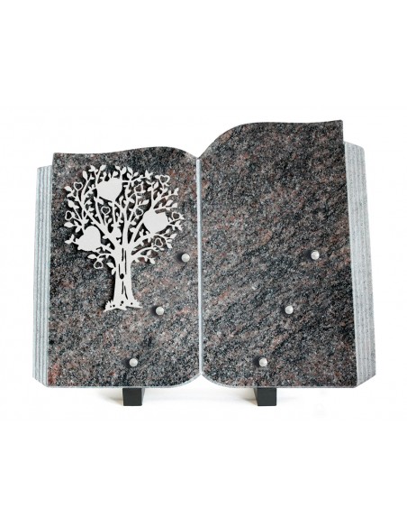 PLAQUE GRANIT LIVRE 25X35CM INOX ARBRE