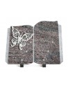 PLAQUE GRANIT LIVRE 25X35CM INOX PAPILLON