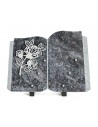 PLAQUE GRANIT LIVRE 25X35CM INOX ROSE