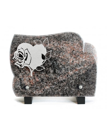 PLAQUE GRANIT 15X21CM INOX COEUR