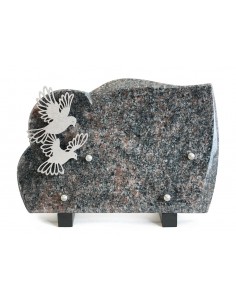 PLAQUE GRANIT 17X25CM INOX...