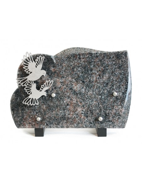 PLAQUE GRANIT 17X25CM INOX COLOMBES