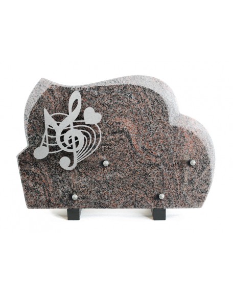 PLAQUE GRANIT 20X30 INOX NOTE MUSIQUE