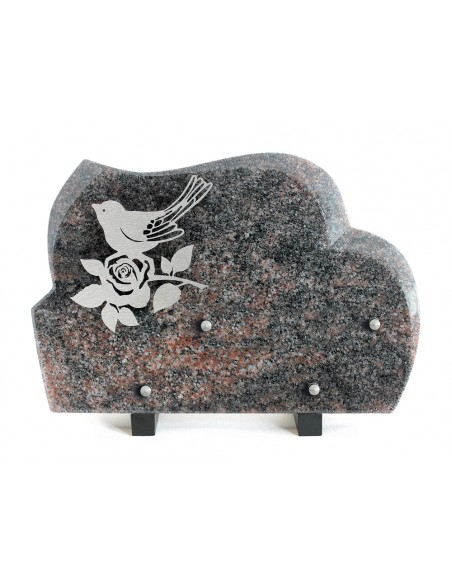 PLAQUE GRANIT 20X30 INOX OISEAU