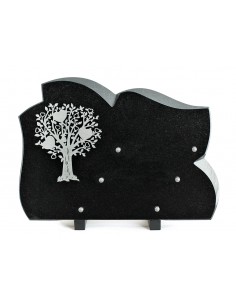 PLAQUE GRANIT 25X35 INOX ARBRE