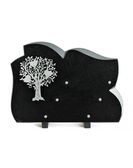 PLAQUE GRANIT 25X35 INOX ARBRE