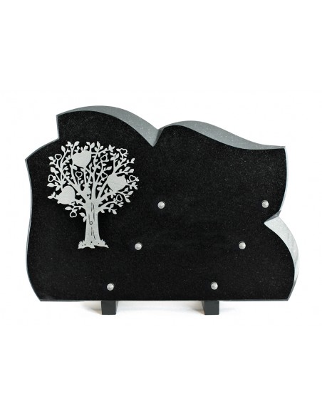 PLAQUE GRANIT 25X35 INOX ARBRE