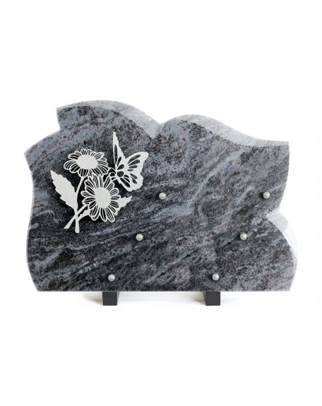 PLAQUE GRANIT 25X35 INOX MARGUERITE