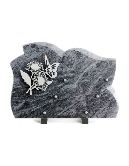 PLAQUE GRANIT 25X35 INOX MARGUERITE
