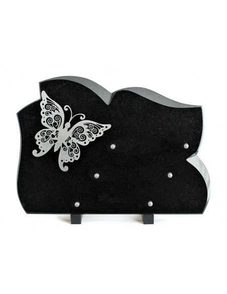 PLAQUE GRANIT 25X35 INOX PAPILLON