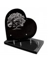 PLAQUE GRANIT COEUR 26X26 GRAVURE LASER - CHENE
