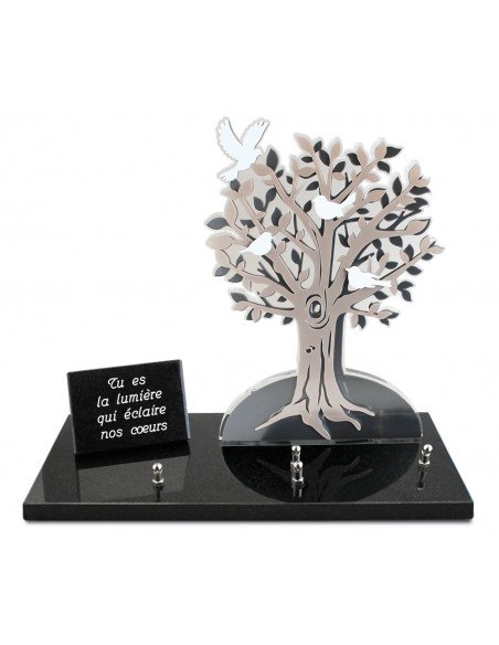 PLAQUE ALTU ARBRE 32X40CM + BLOC TEXTE GRAVE