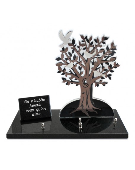 PLAQUE ALTU ARBRE 32X40CM + BLOC TEXTE GRAVE