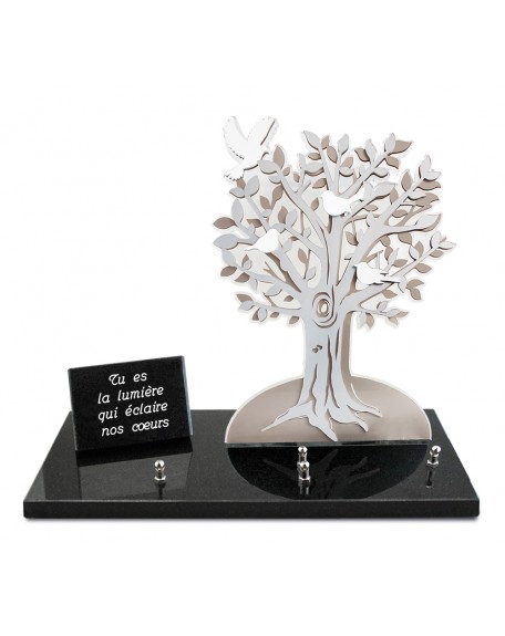 PLAQUE ALTU ARBRE 32X40CM + BLOC TEXTE GRAVE