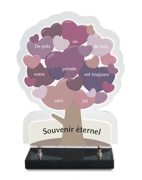 PLAQUE ALTU IMPRIMEE 25X30CM ARBRE COEURS