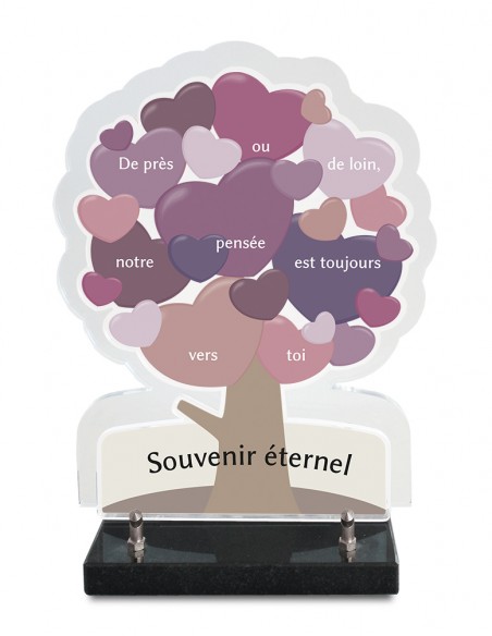PLAQUE ALTU IMPRIMEE 25X30CM ARBRE COEURS