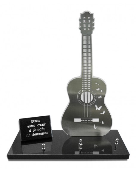 PLAQUE ALTU GUITARE 37X43CM + BLOC TEXTE GRAVE