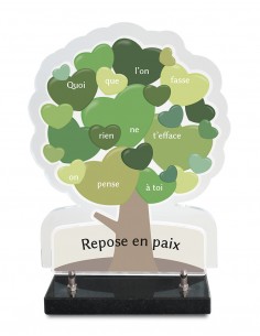 PLAQUE ALTU IMPRIMEE 25X30CM ARBRE COEURS