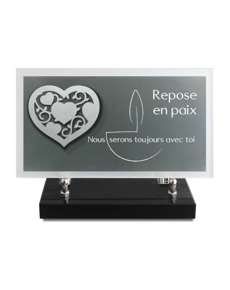 PLAQUE ALTU TEXTE GRAVE 14X25CM DECOR INOX