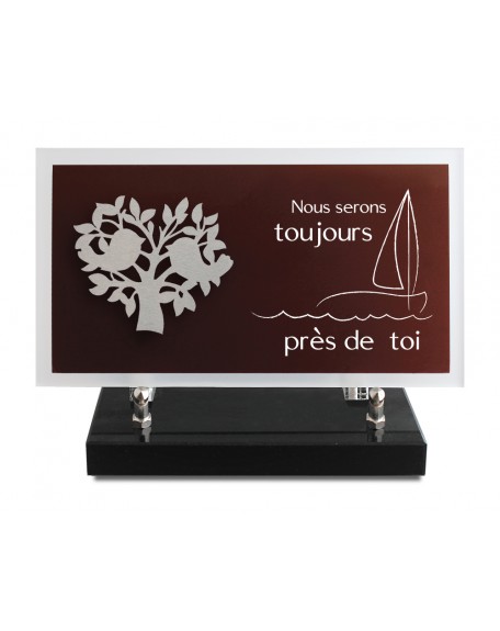 PLAQUE ALTU TEXTE GRAVE 14X25CM DECOR INOX