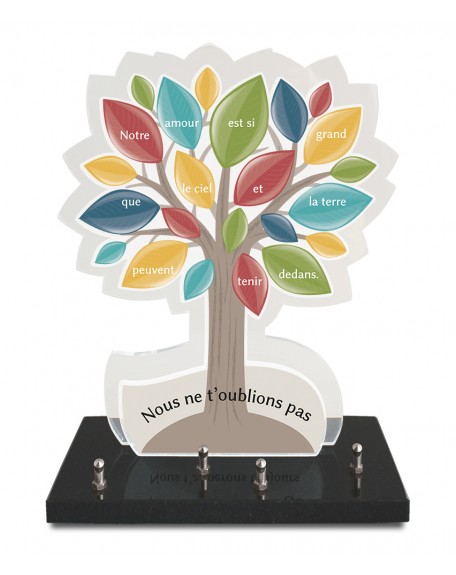 PLAQUE ALTU IMPRIMEE 30X35CM ARBRE FEUILLES