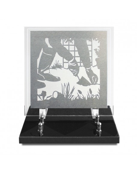 PLAQUE ALTU 21X21CM DECOR INOX