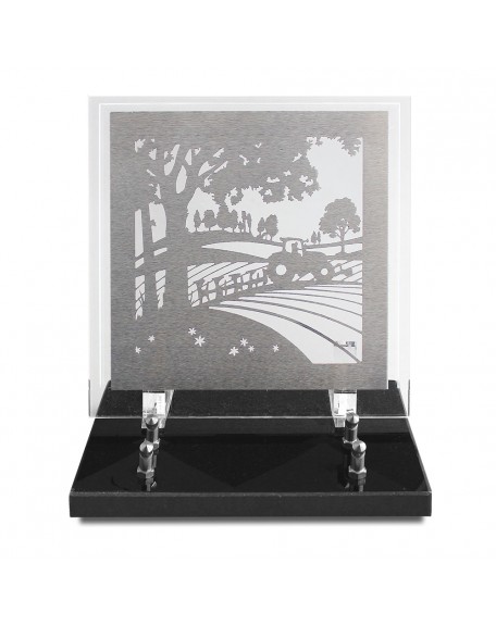 PLAQUE ALTU 21X21CM DECOR INOX