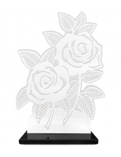ROSES INOX BLANC 49X67...