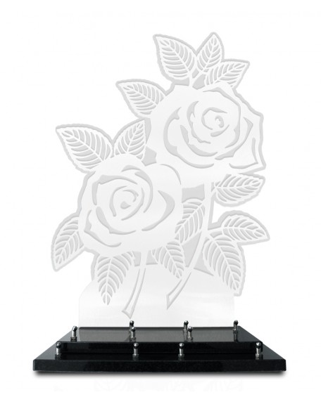 ROSES INOX BLANC 49X67 FORMAT XL DOUBLE ALTU INCOLORE 5 INTERS