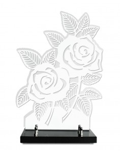 ROSES INOX BLANC 27X37...