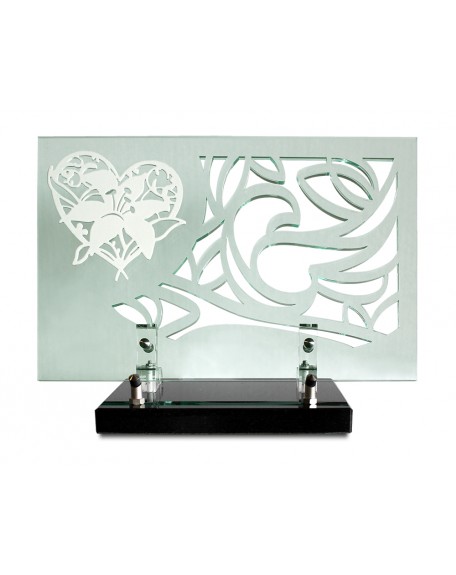 PLAQUE ALTU 20X30CM + DECOR INOX BLANC