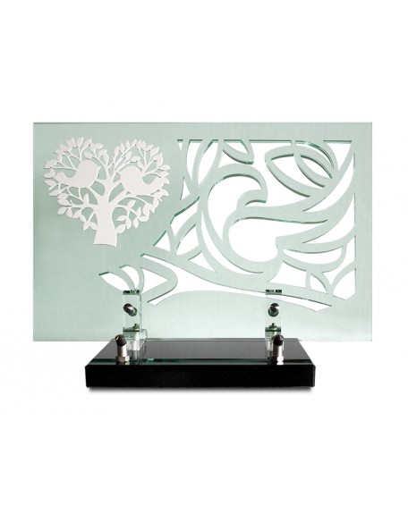 PLAQUE ALTU 20X30CM + DECOR INOX BLANC