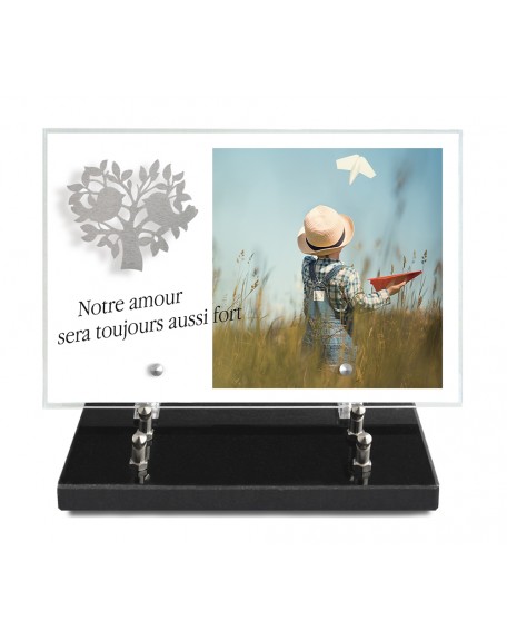 PLAQUE IMPRIMEE 20X30 + MOTIF INOX ARBRE