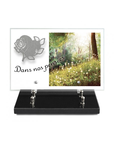 PLAQUE IMPRIMEE 20X30 + MOTIF INOX COEUR