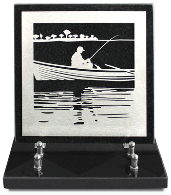 Plaques en Altuglas® avec décor pêcheur noir
